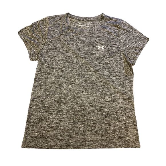 Black Heather (001) - Under Armour Women's Heat Tech -Twist Quick Dry Workout T- - Picture 1 of 2